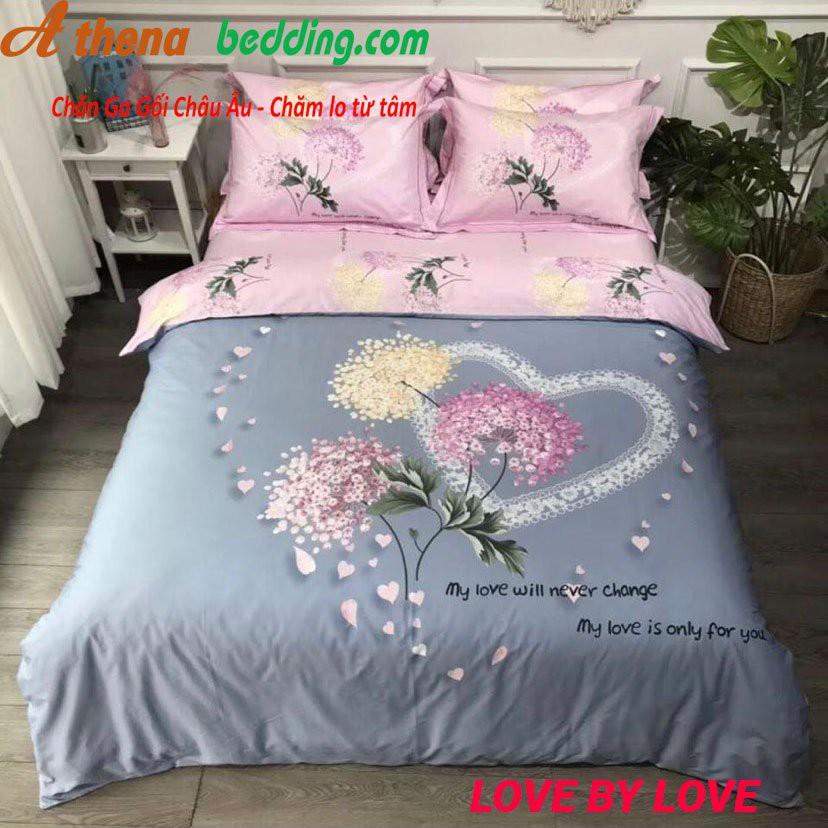 Trọn Bộ chăn ga gối 4 món COTTON Lụa Cao Cấp