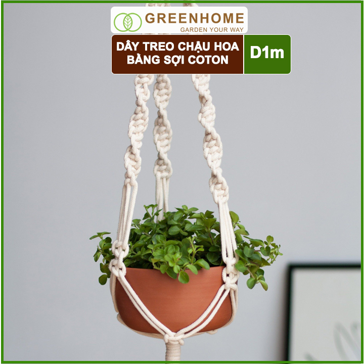 Dây treo chậu cây cảnh lọ hoa dây trang trí phối màu - chất liệu Cotton tự nhiên thân thiện với môi trường