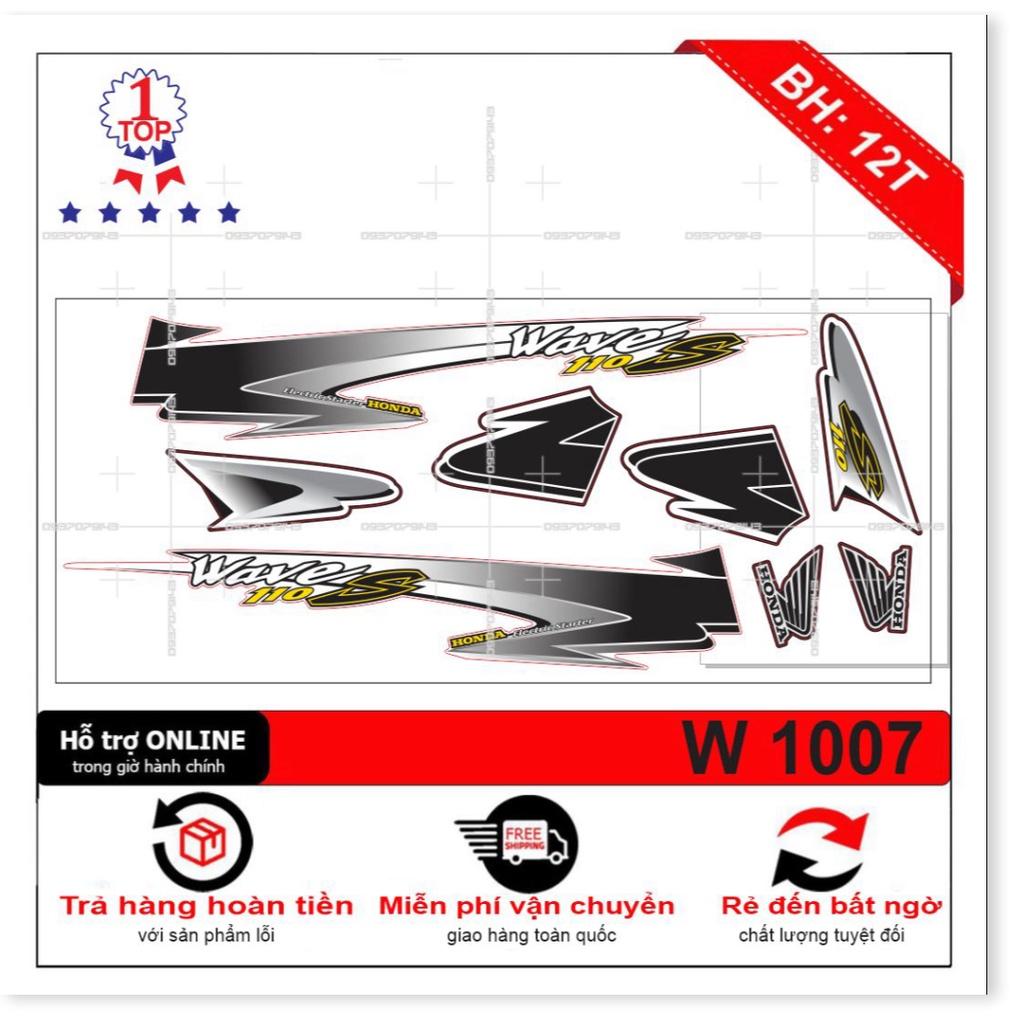 Tem rời dành cho wave nhỏ đời đầu S110 trắng đen