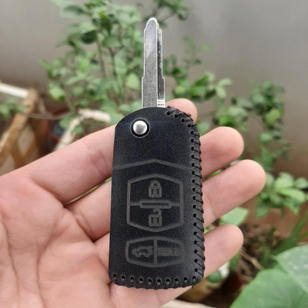 Bao da chìa khóa MAZDA RX-8 CX3 CX5 MAZDA 2, MAZDA 6, MAZDA 5, MAZDA 3 khóa như hình, da bò thật bảo hành 2 năm,