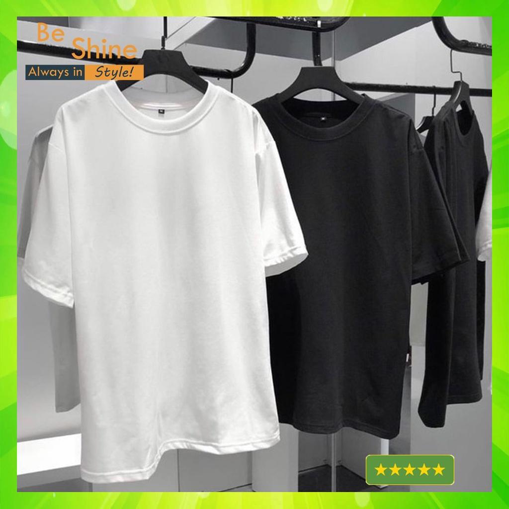 Áo Thun Unisex Form Rộng Hình Icon Khâu Miệng Phản Quang Bảy Màu , Áo Phông Basic Cotton Cổ Tròn Tay Ngắn Thời Trang