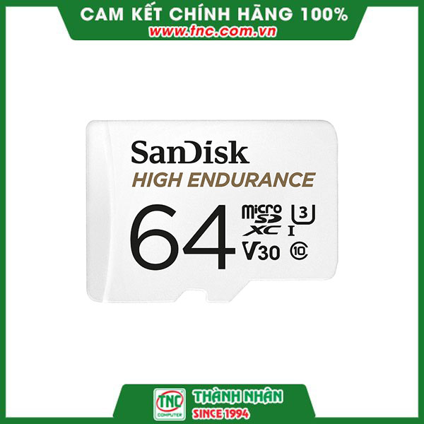 Thẻ nhớ MicroSD Sandisk High Endurance 64GB (SDSQQNR-064G-GN6IA)- Hàng chính hãng