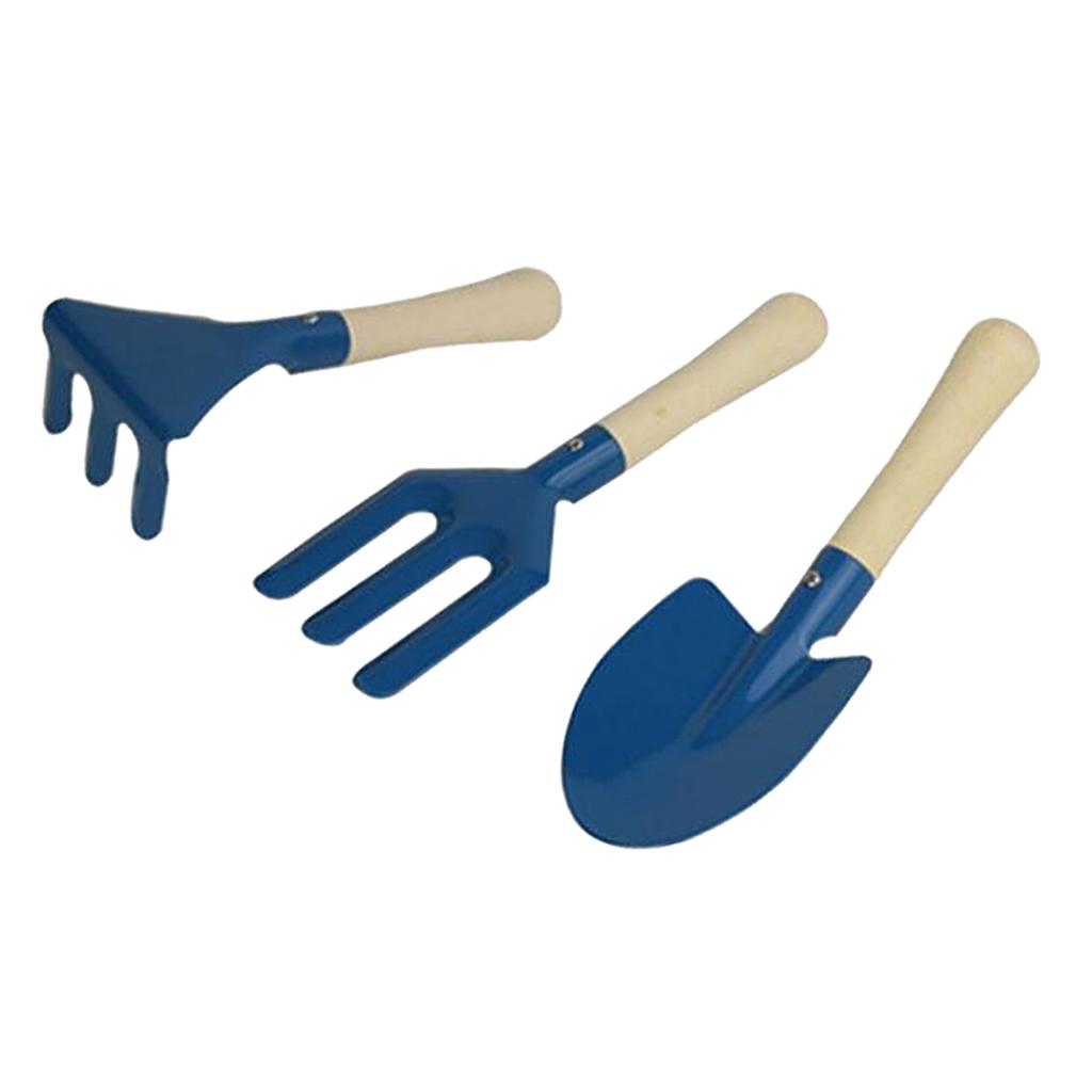 3 Cái Mini Metal Rake Sh Xẻng Fork Set Kids Beach Sandbox Toy