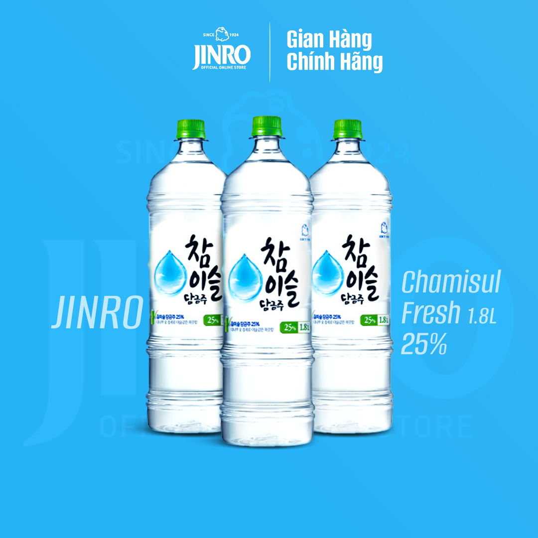 Soju Hàn Quốc JINRO CHAMISUL FRESH 1.8L 25%