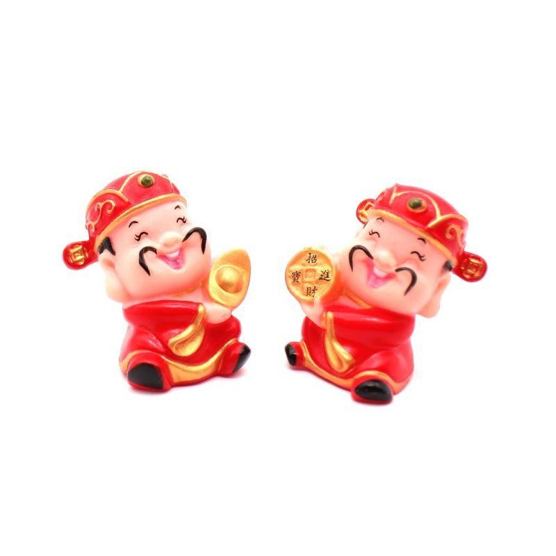 Phụ kiện thần tài trang trí tiểu cảnh, chậu cây, làm đồ thủ công, trang trí bánh gato
