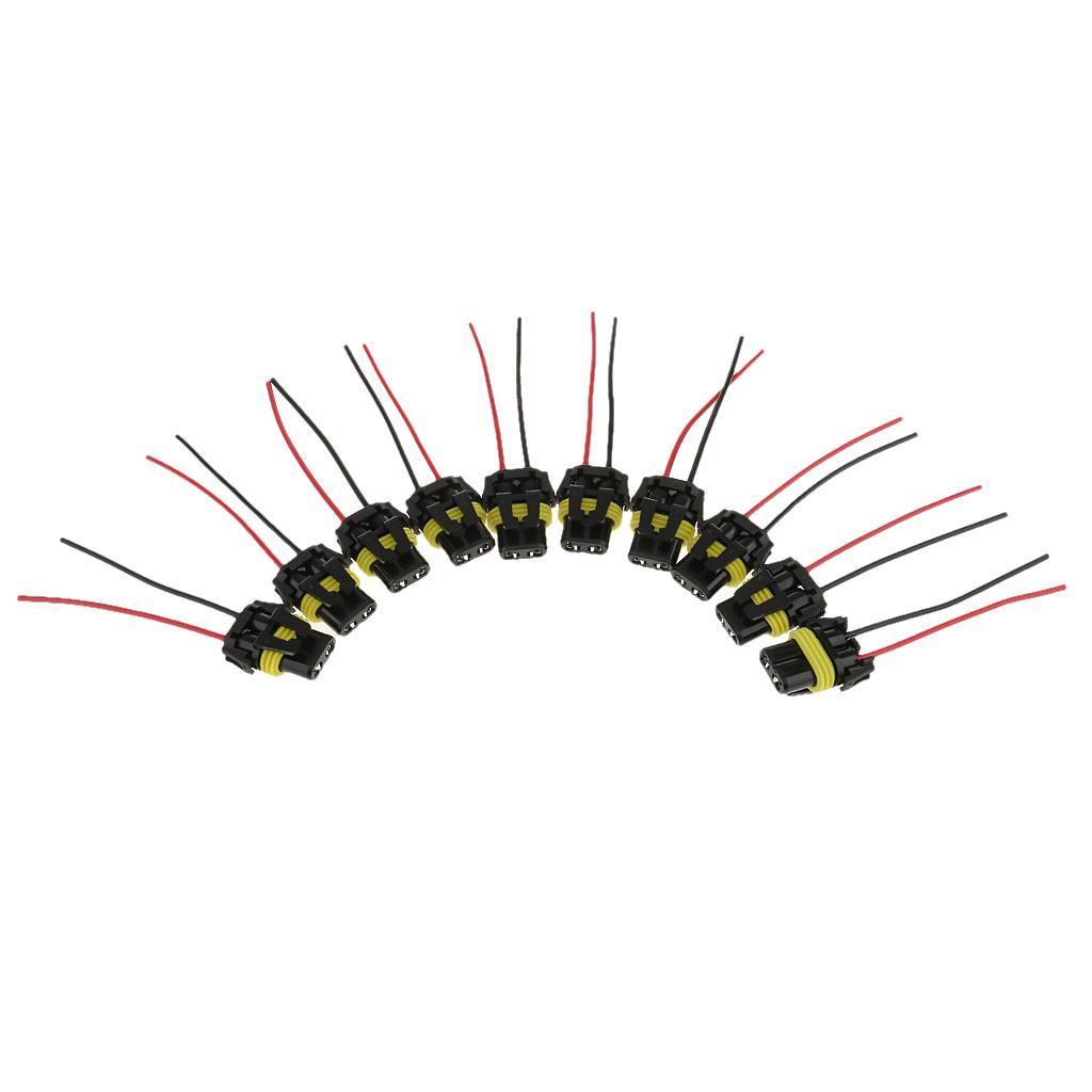 10 Pieces 9005 Headlight Fog Light Universal Wiring Harness Socket Wire