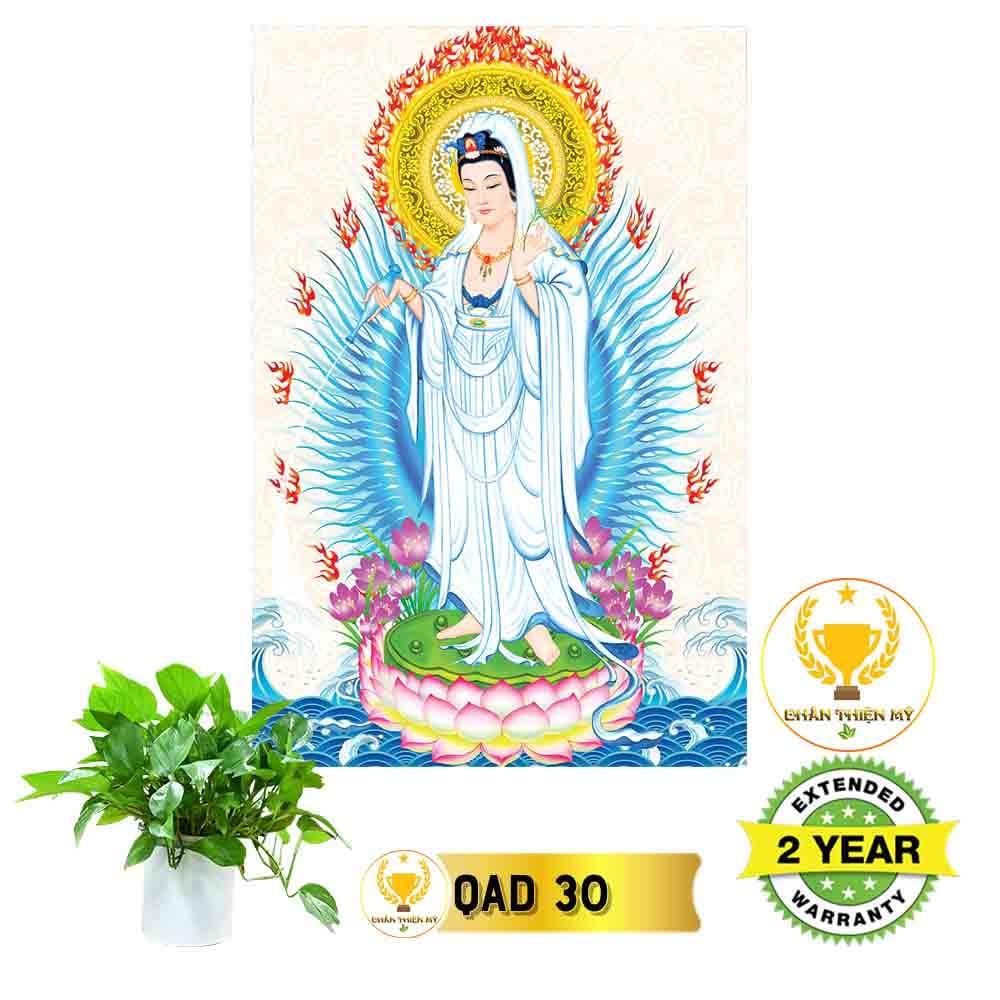 Tranh điện Quan Thế Âm Bồ Tát đứng QAD4