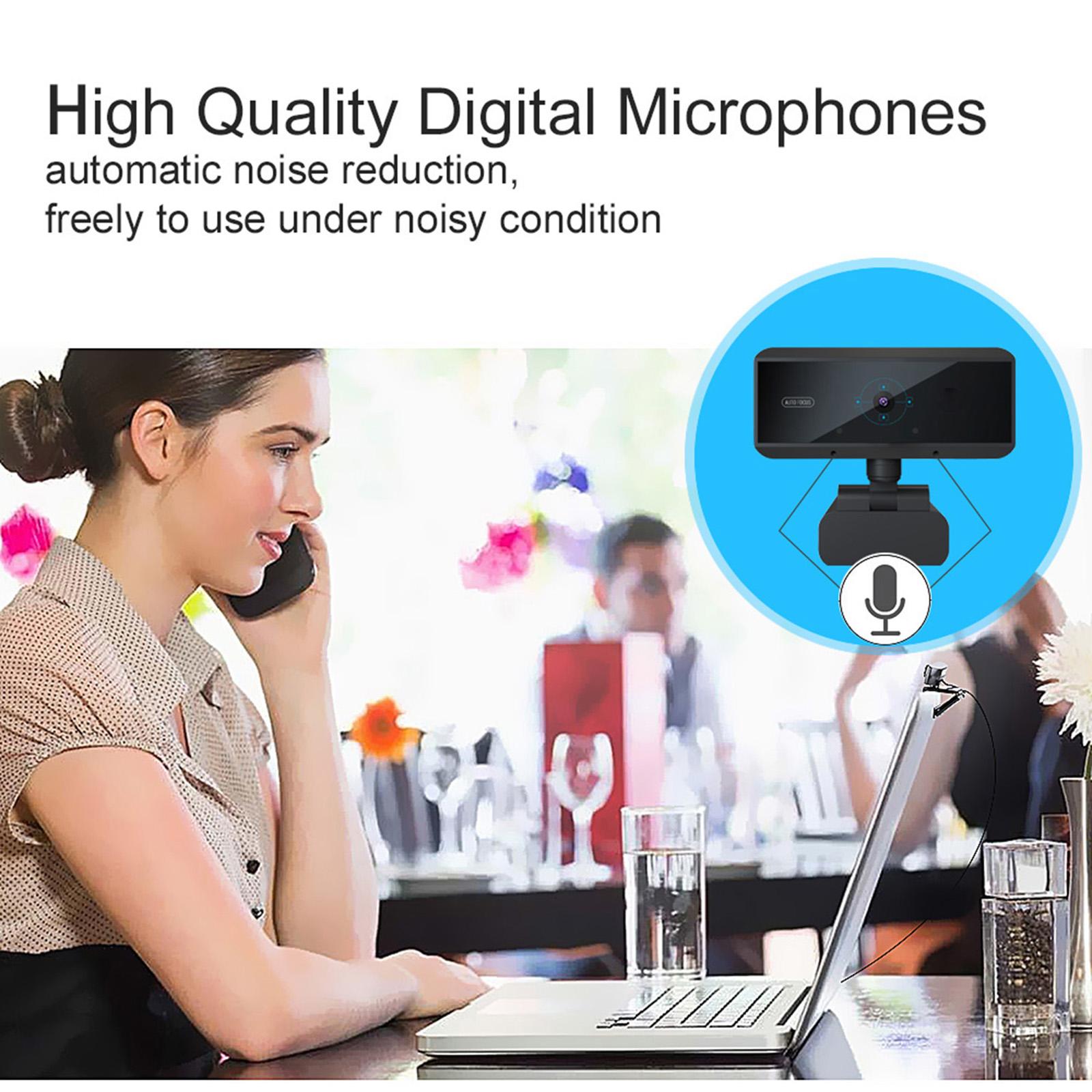 USB Webcam with Microphone for Computer PC Laptop Desktop