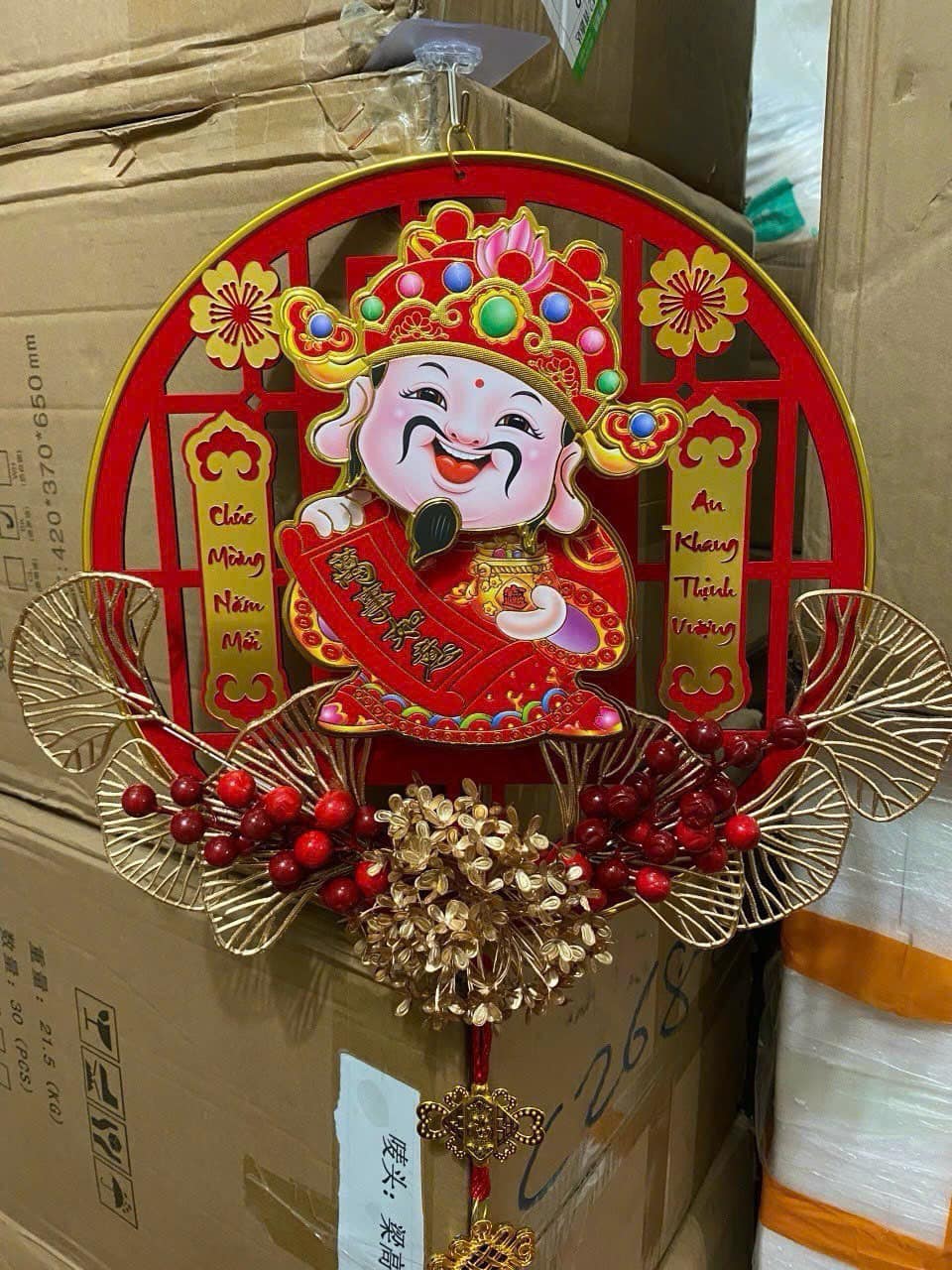 Lắc Đầu Vẫy Gọi Tài Lộc Thần Tài Size 38 cm Loại Lớn Đẹp
