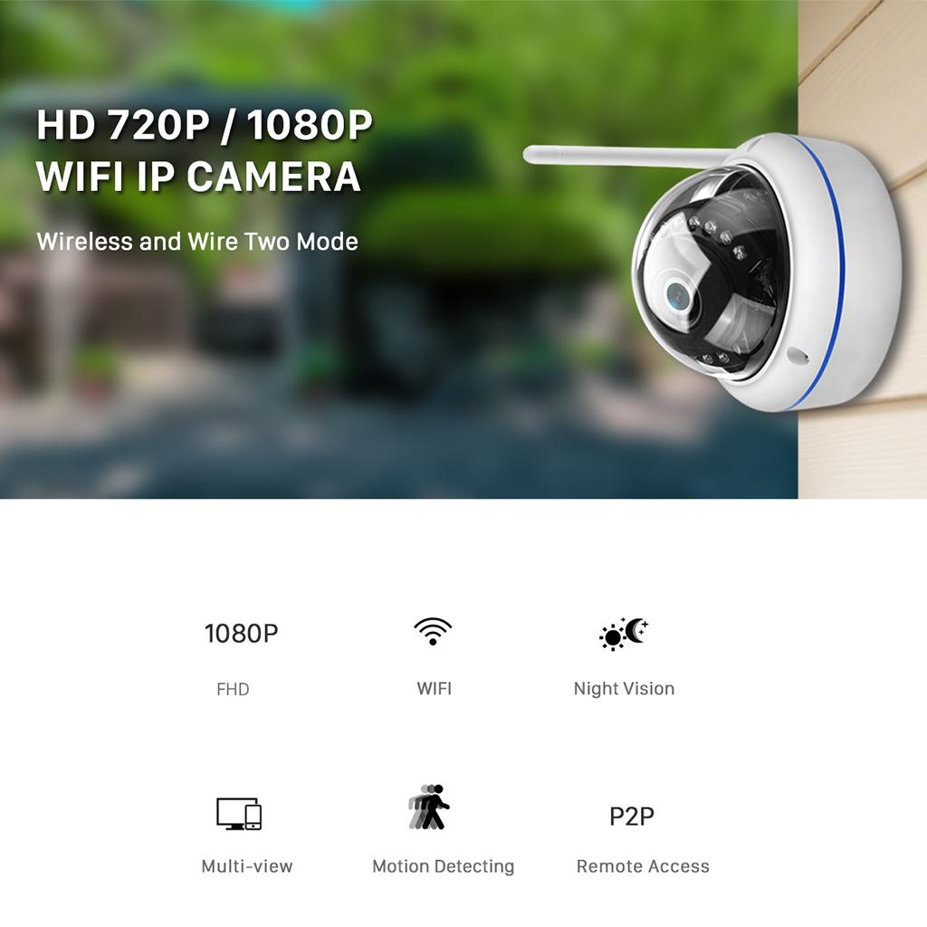 Waterproof WiFi IP IR Camera 1080P HD Night Vision Wireless Camera EU