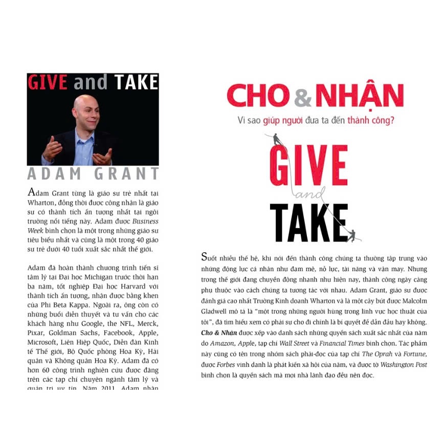 Sách - Give And Take Cho Và Nhận - Adam Grant - ảnh 4