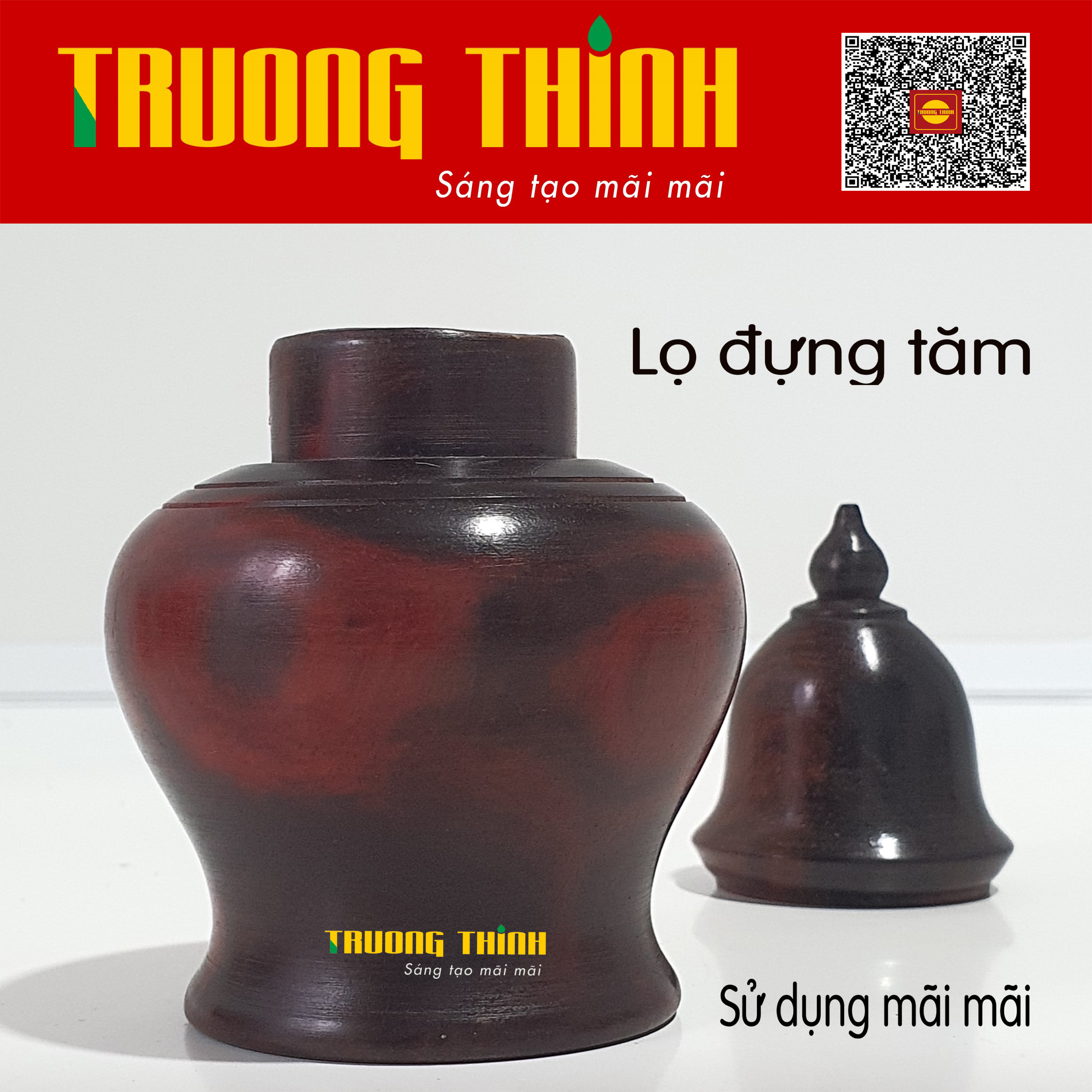 Lọ Đựng Tăm Bằng Gỗ Trắc Đỏ Đen Cao Cấp Trường Thịnh Tiện Dụng Bền Đẹp Sang Trọng Tiết Kiệm – Hình Chuông Liền Khối.