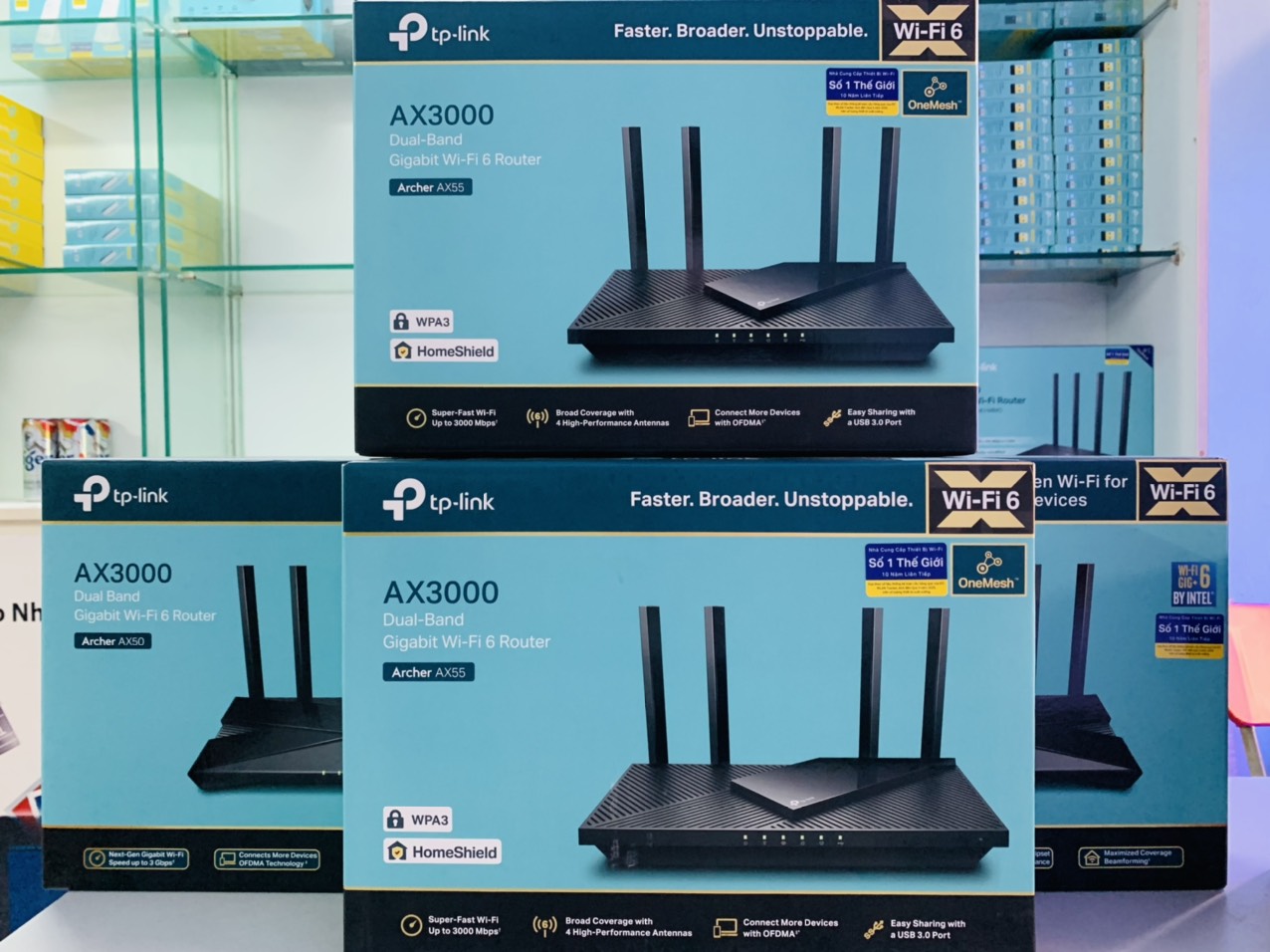 Archer AX55 New Router Wi-Fi 6 Băng Tần Kép AX3000 Hàng Chính Hãng