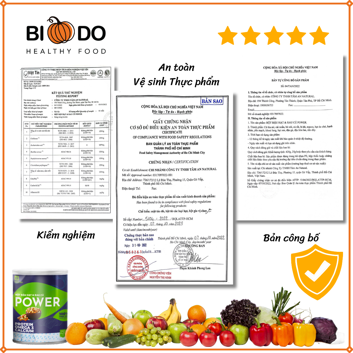 Bột Đậu Power Ngũ Cốc Dinh Dưỡng 420g - BiDoFood - Bổ Sung Vitamin Tổng Hợp