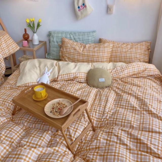 Set Cotton Hàn Quốc Living Dây Nơ Hàng Nhập Khẩu Cao Cấp 4 Món