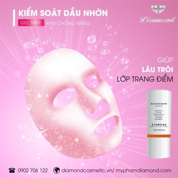 Kem Chống Nắng GEL TRAP FACE & BODY 70g Black Diamond