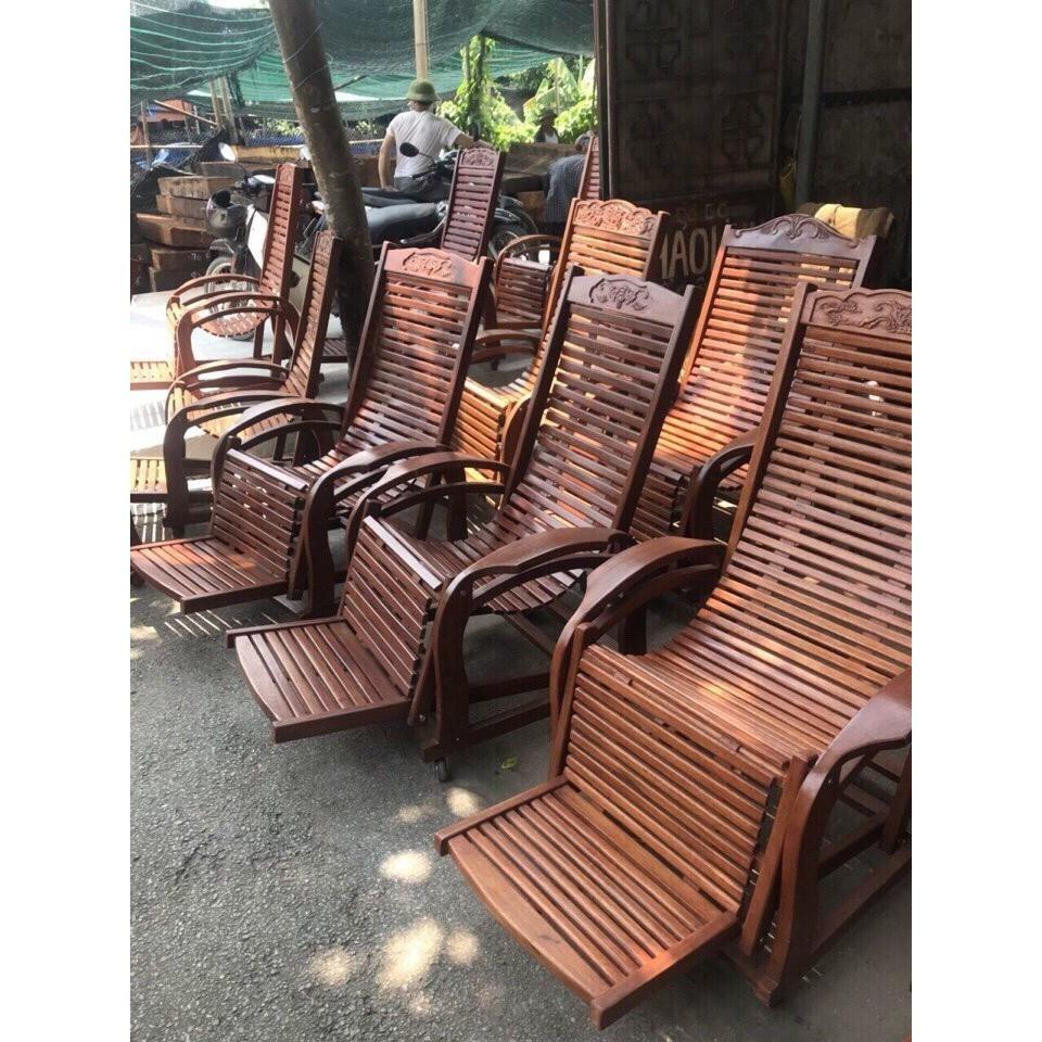 Ghế lười gỗ tự nhiên đồ gỗ tuấn long