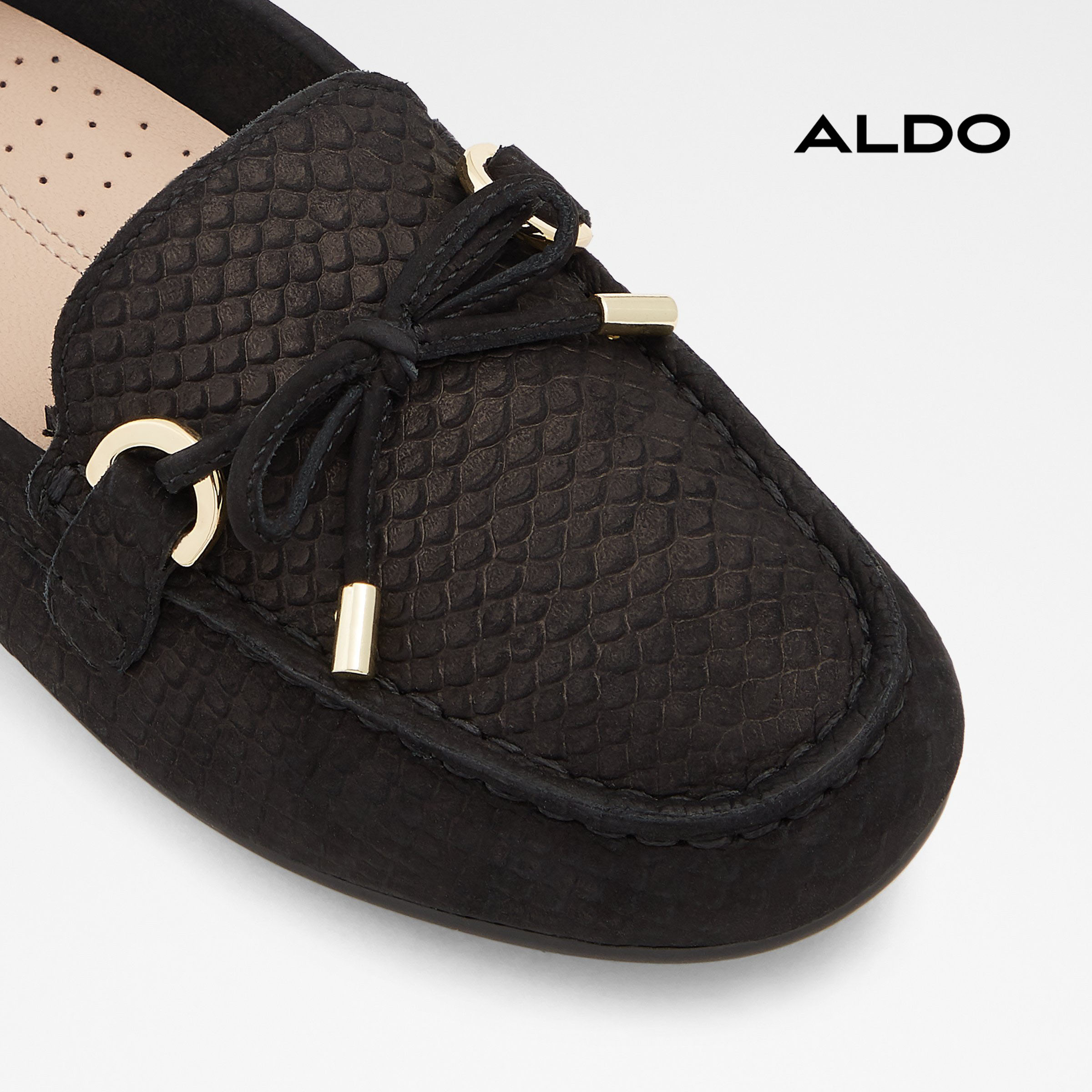 Giày lười nữ mũi vuông ALDO ADRERINIA001 - Black - Size