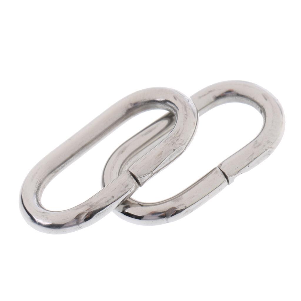 4 Piece  Stainless Steel Rings Nylon  Strap Belt Buckle