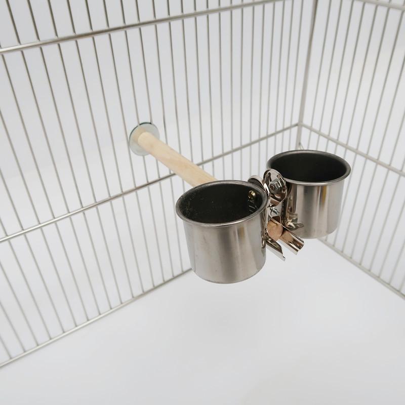 Bộ nạp g chim đôi với giá đỡ ， treo bát với clip, cho người yêu chim, chim, vẹt