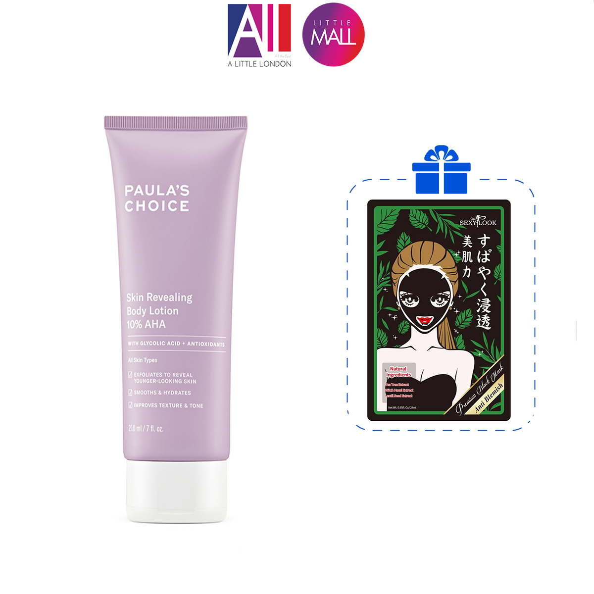 Kem dưỡng thể chứa 10% AHA Paula's Choice Skin Revealing Body Lotion 10% AHA 210ml (Nhập khẩu)