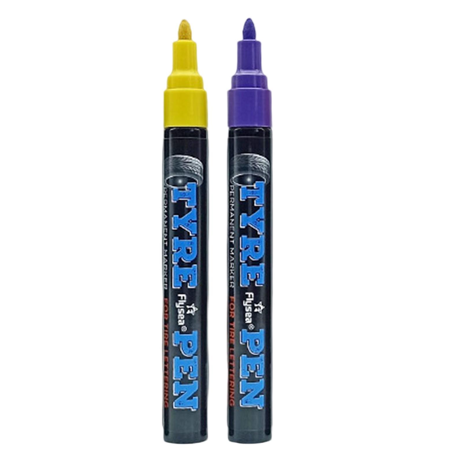 Set of 12 12 Color Waterproof Car Tyre Tire Paint Pen Quick