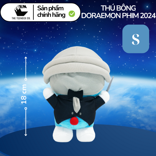 Thú bông Doraemon Phim 2024 size S, Gấu bông Doraemon đáng yêu, Sản phẩm chính hãng, Phân phối bởi Teenbox