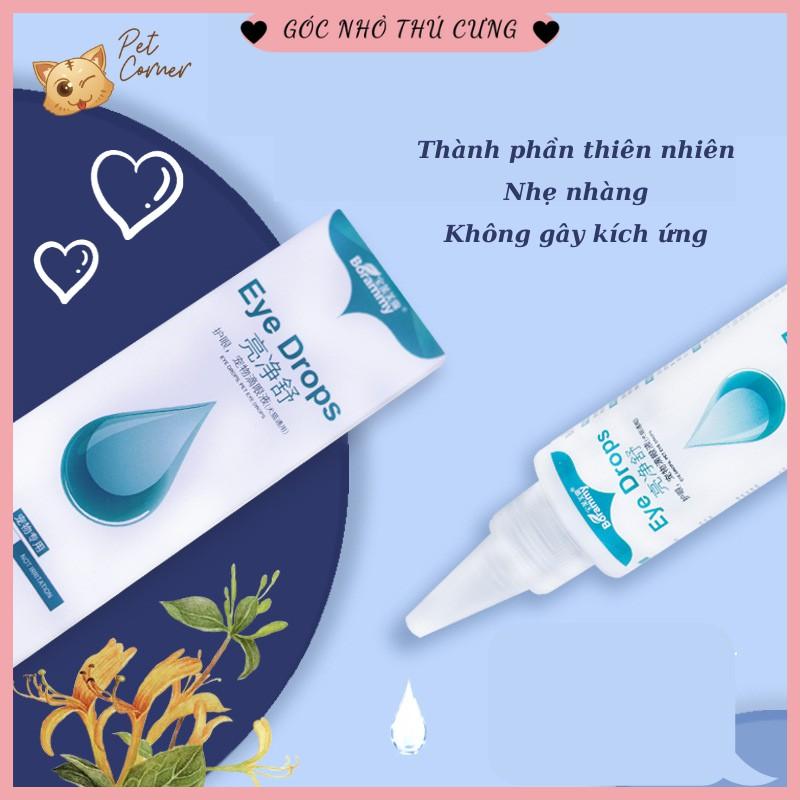 Lọ nhỏ mắt cho chó mèo Borammy 60ml (Dung dịch vệ sinh mắt cho thú cưng chiết xuất thiên nhiên)