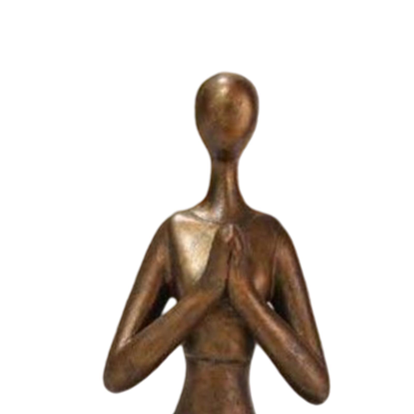 Creative Meditation Yoga Pose Statue Yoga Girl Statue for Home Living Room Decor
