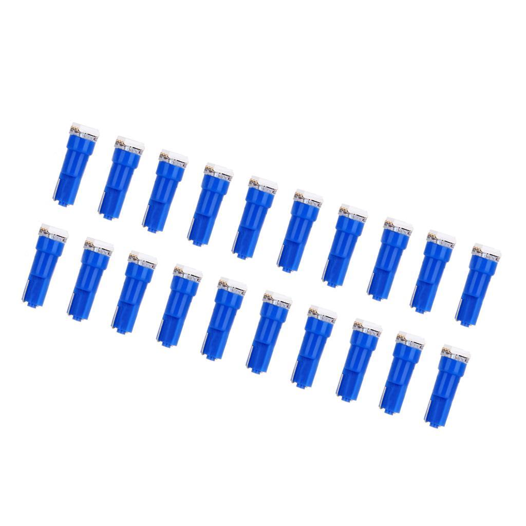 30X T5 5050 SMD 1&5 LED Car Wedge Dashboard Side Light Bulb Ice BLUE
