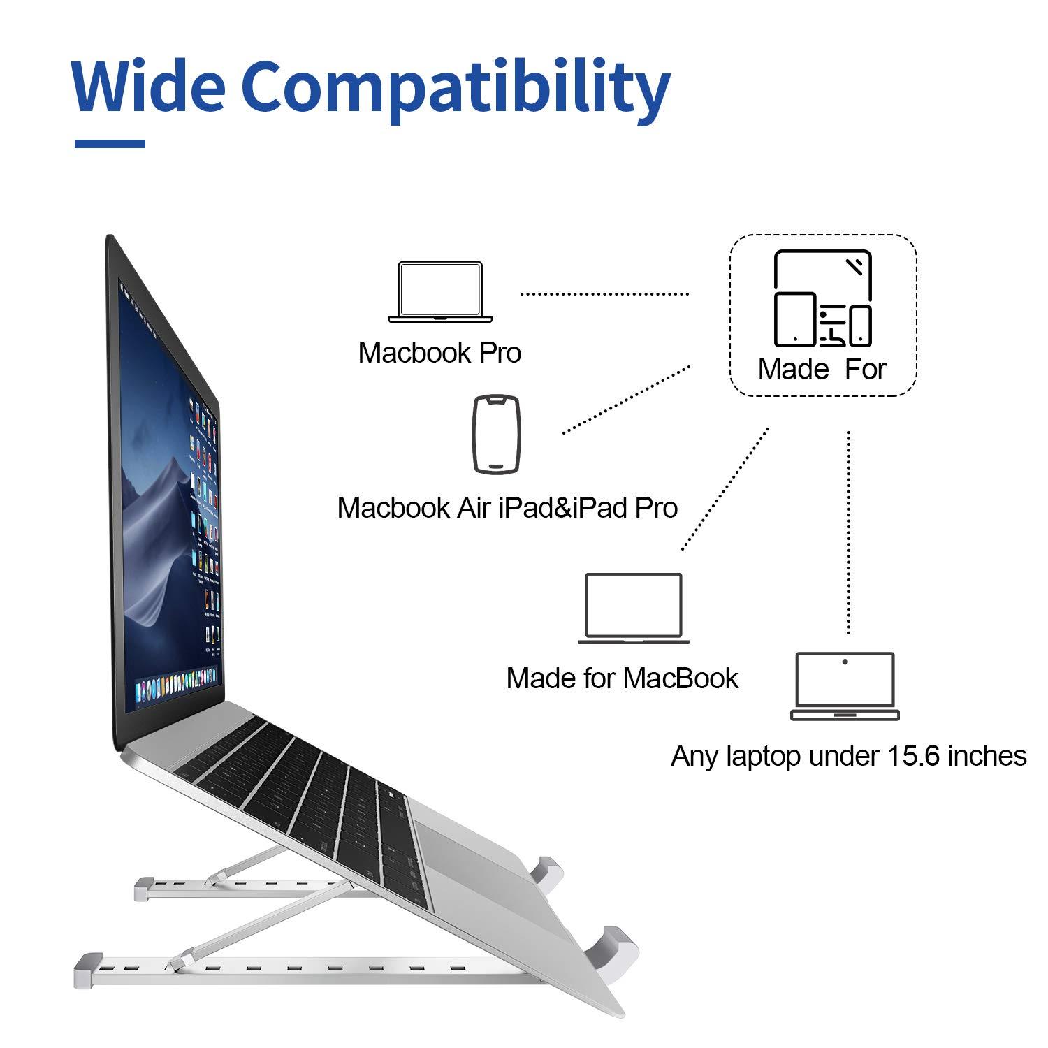 Đế Máy Tính Nhôm Có Thể Gập Lại Đa Chức Năng Dành Cho Máy Laptop Ipad Pc