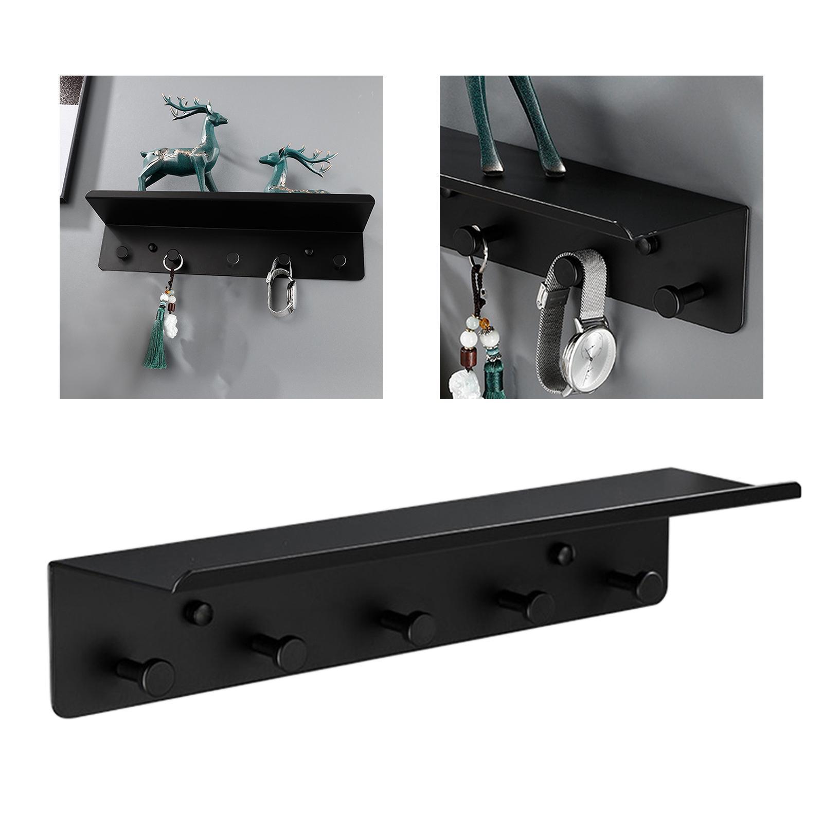 Wall Mail Holder with Key Hooks Key Hook Black