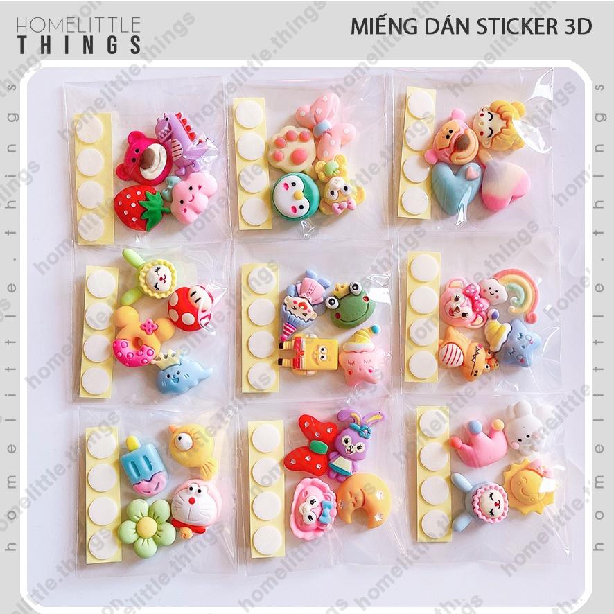 Miếng dán sticker 3d dễ thương trang trí