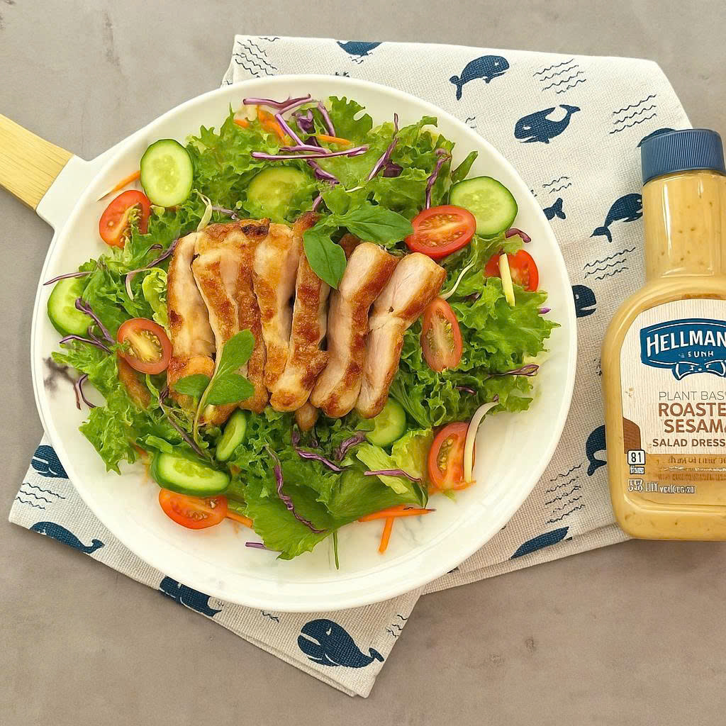 Xốt Salad Mè Rang Hellmann’s 250ml - Thương Hiệu Mỹ, SX Thái Lan | Hellmann’s Roasted Sesame Salad Dressing 250ml