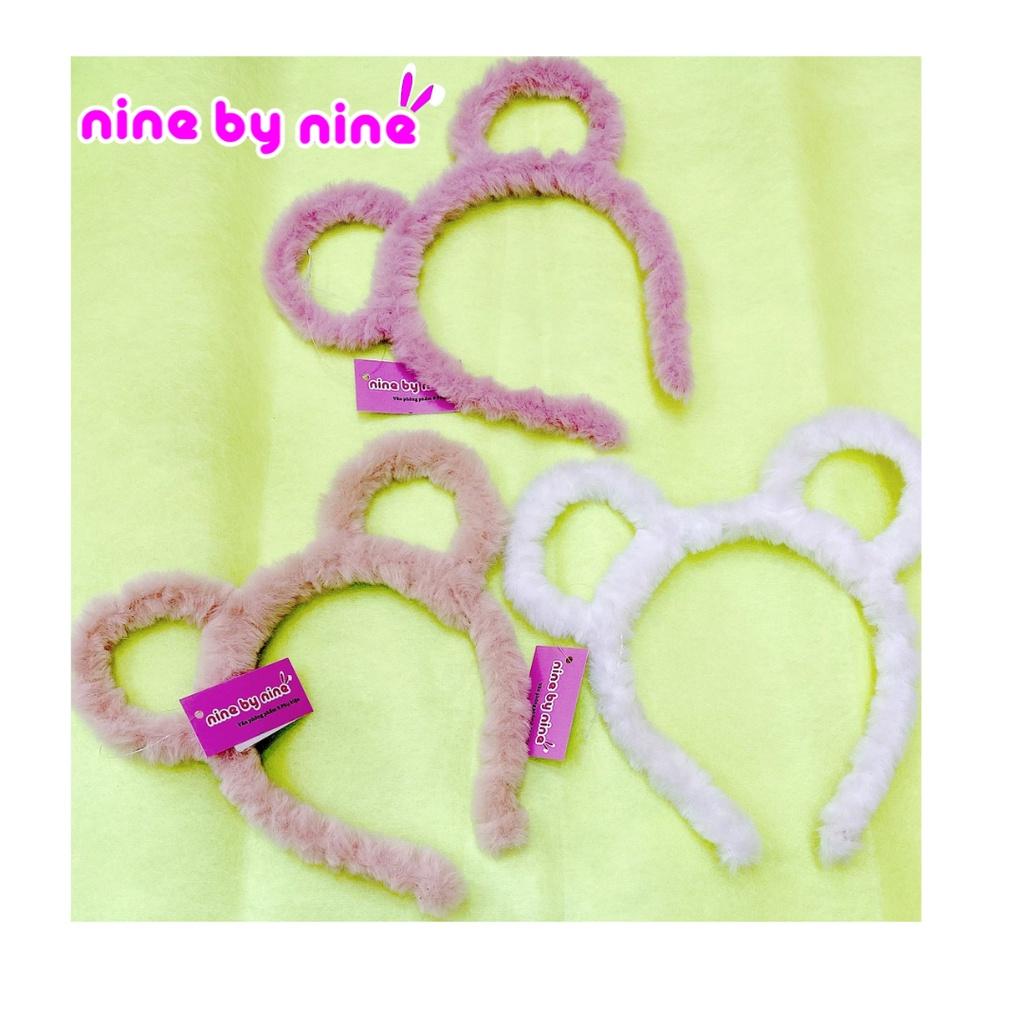 Băng đô lông mềm tai gấu và mèo