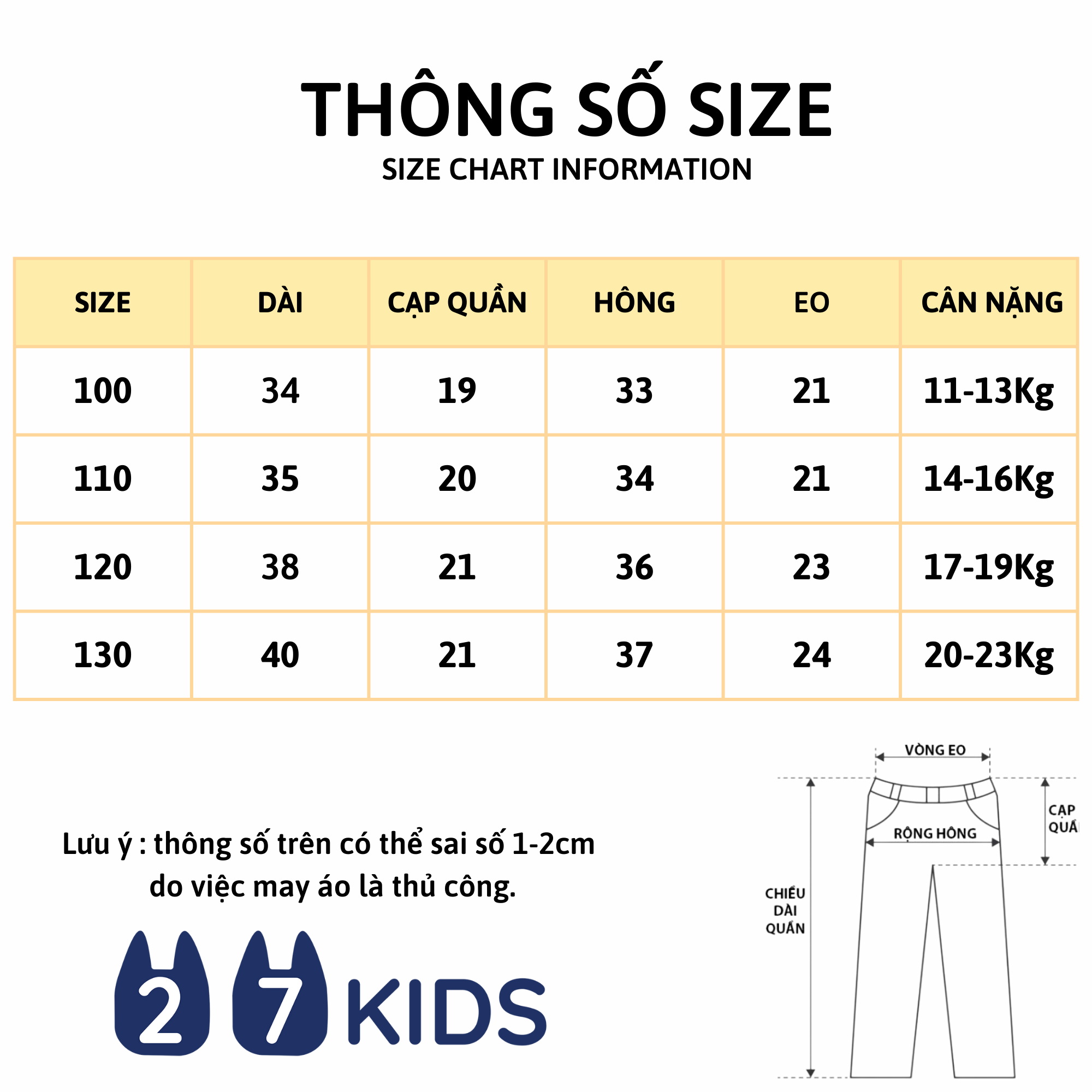 Quần short Kaki ống côn bé trai 27Kids WELLKIDS Quần đùi nam cho trẻ từ 2-10 tuổi BSKK1