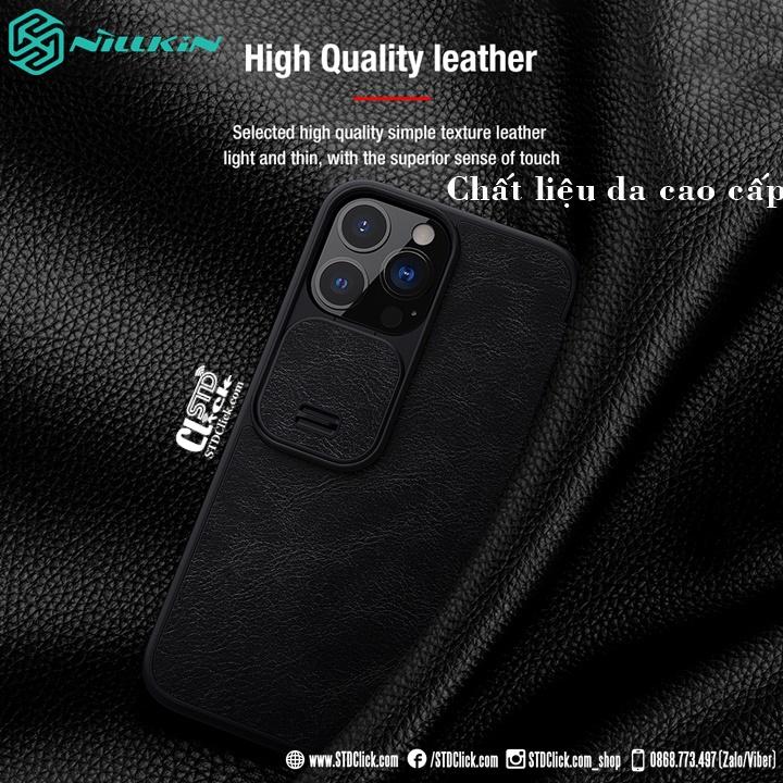 BAO DA DÀNH CHO ĐIỆN THOẠI IPHONE 13 PRO MAX - 13 PRO - 13 NILLKIN QIN BẢO VỆ CAMERA
