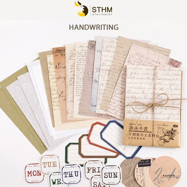 [STHM stationery] - Giấy nền trang trí sổ tay - Giấy mỹ thuật phong cách cổ điển - Nhiều mẫu