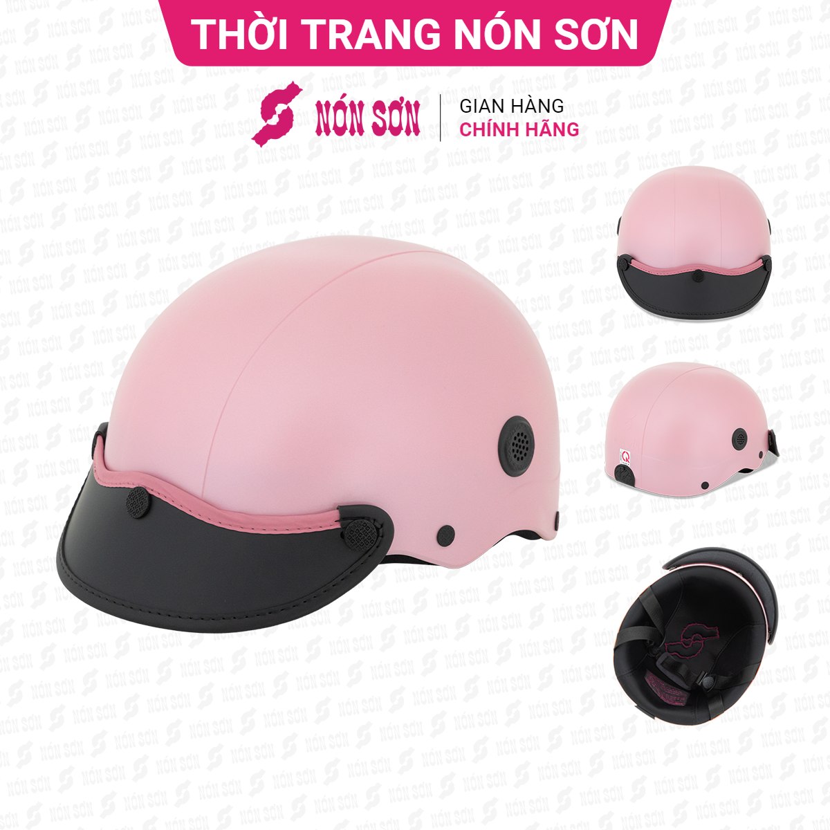 Mũ bảo hiểm nửa đầu lỗ thông gió chính hãng NÓN SƠN TG-HG392