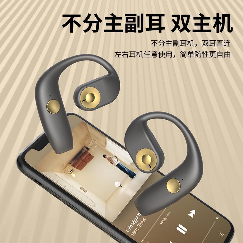 Clip Wireless Headset Ear Hooks Sweatproof Earphones for Workout Driving Gym