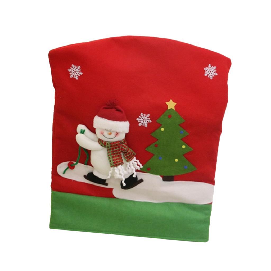 Mua 2 pcs Christmas Cover Party Dinner Seat Back Covers Snowman | Tiki