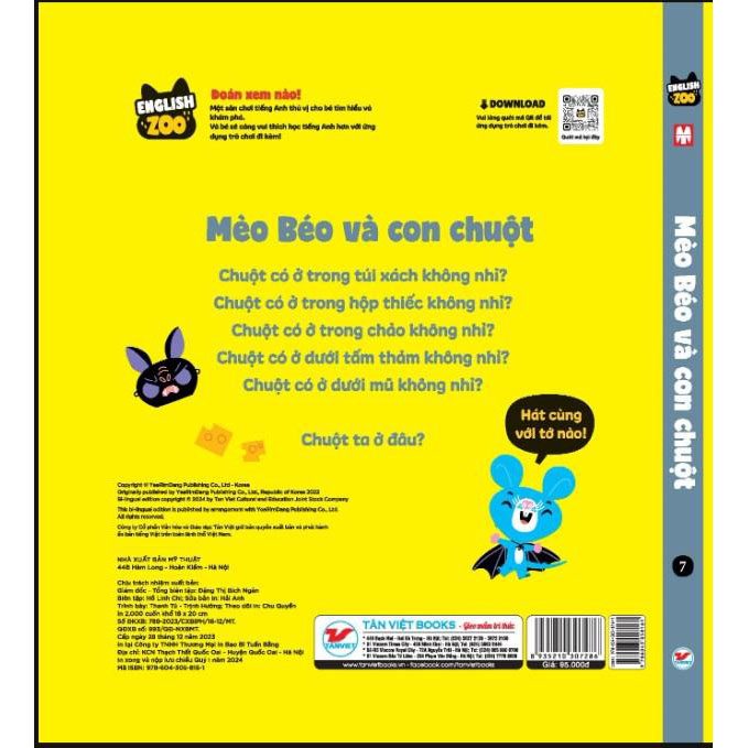 English Zoo - Mèo Béo Và Con Chuột - Fat Cat and a rat - Song Ngữ Anh -Việt