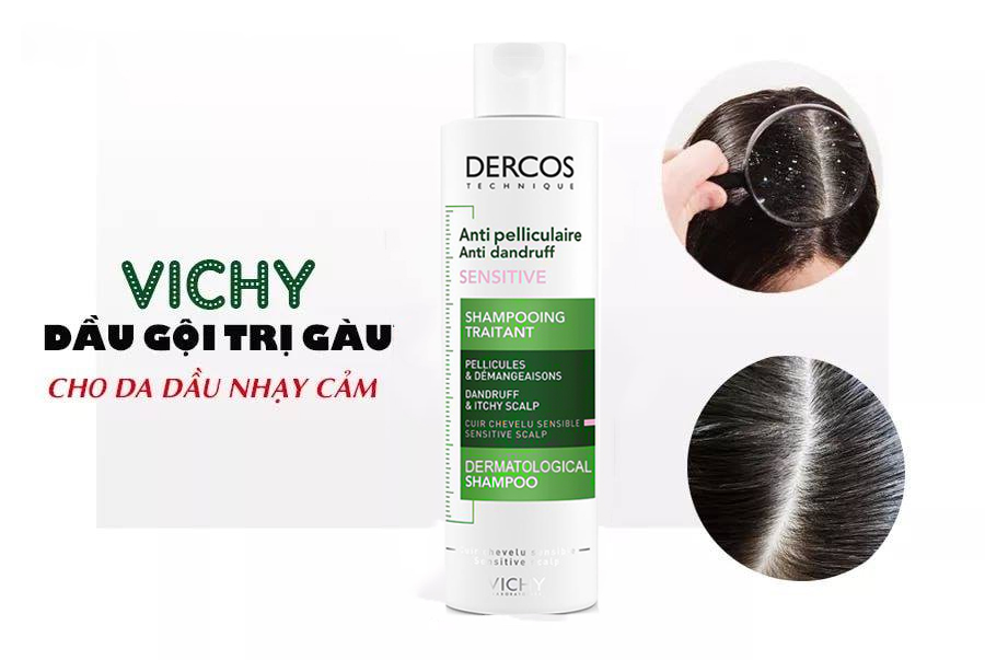 Dầu Gội Vichy Sạch Gàu Dành Cho Da Đầu Nhạy Cảm Dercos Anti-Dandruff 200ml