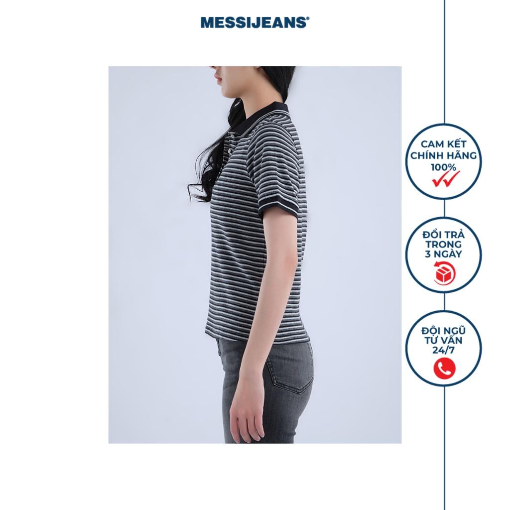 Áo thun polo nữ sọc ngang MESSI WTB0112-20
