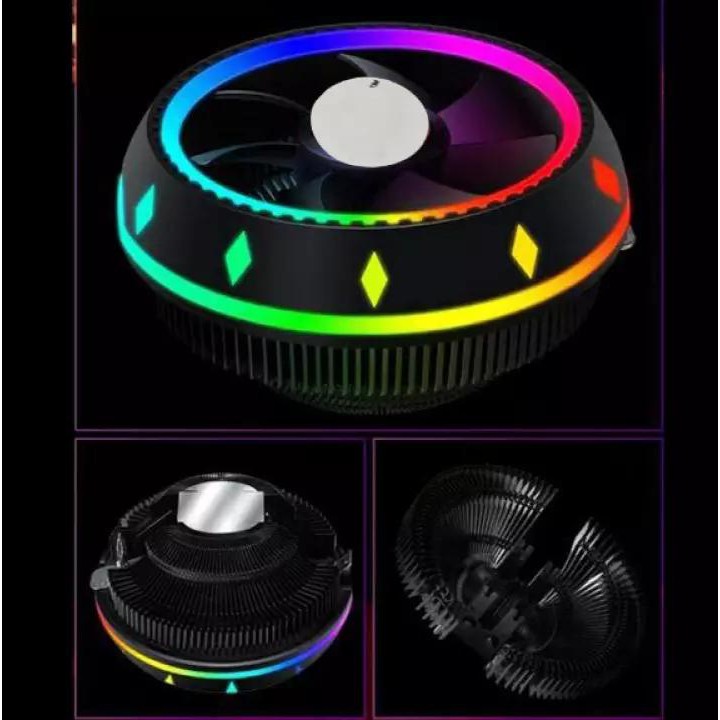 Fan Tản Nhiệt CPU Led RGB 16 - Tự Động Đổi Màu Không Cần Hub