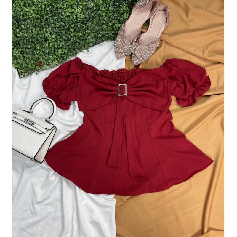 Áo peplum vải đũi Big size