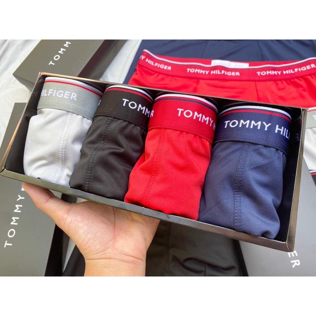 Quần lót nam boxer Tomy đùi cao cấp cotton đẹp siêu thấm hút mồ hôi thoải mái vận động thoáng mát - TOMY HILFIGER