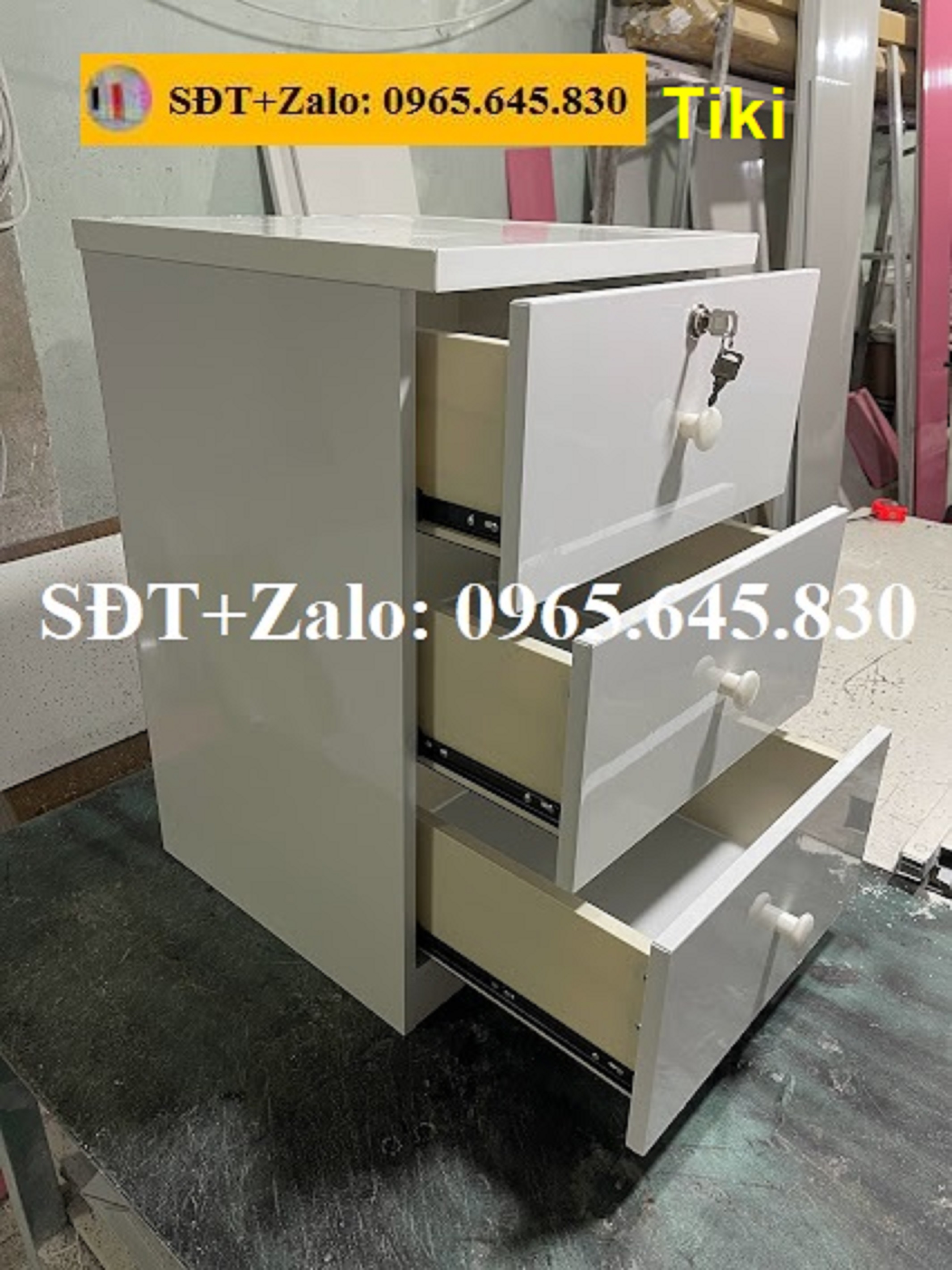 Tủ, Kệ Đầu Giường Nhựa Đài Loan Cao 68cm Ngang 42cm Màu Trắng 915