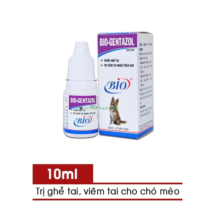 Nước Nhỏ Tai Cho Chó - Trị Viêm Tai - Bio-Gentazol 10ml