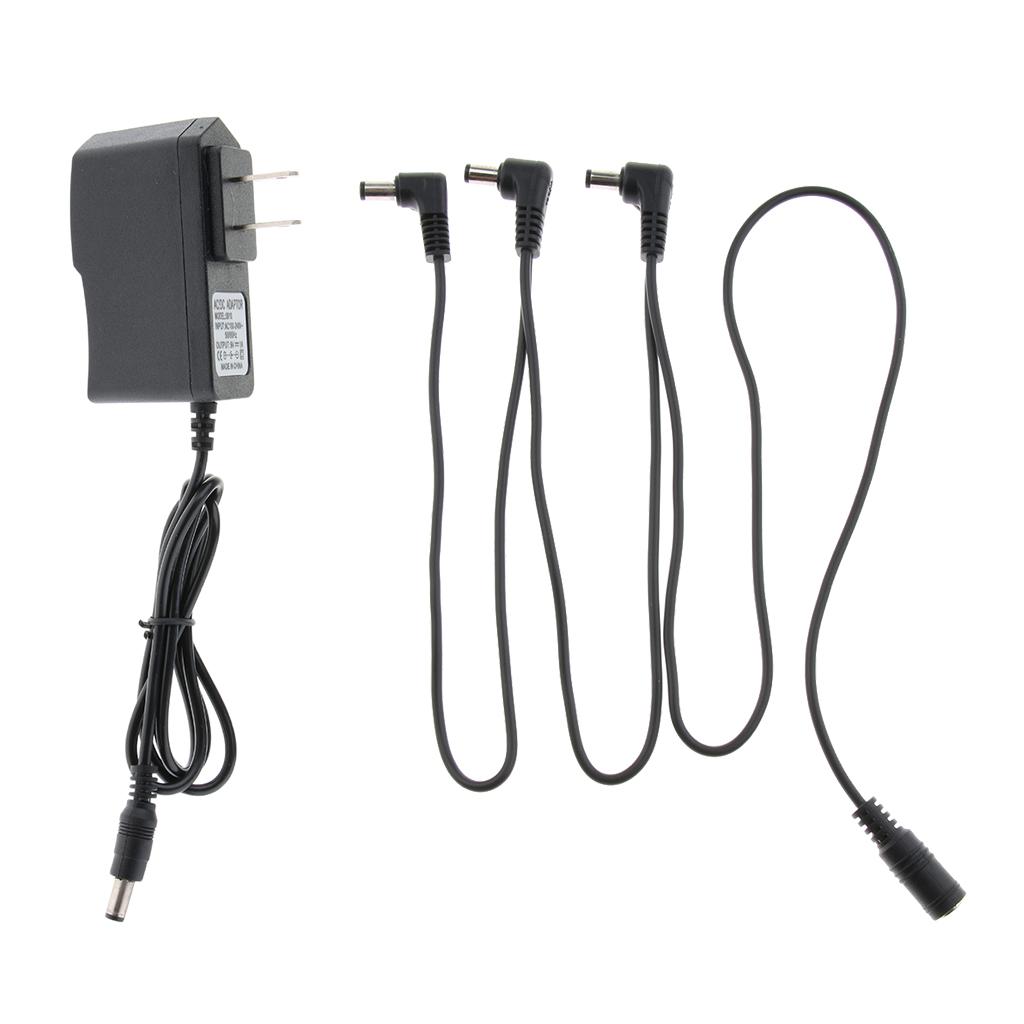 US Standard Guitar Effector Power Supply Adapter Charger Cable Parts